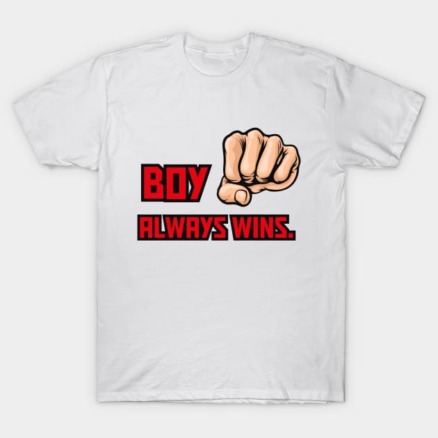 boy always wins boxing punch T-Shirt by hnueng111